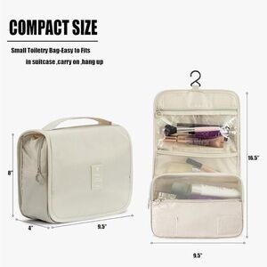 Mossio Compact Beige Toiletry Travel Bag